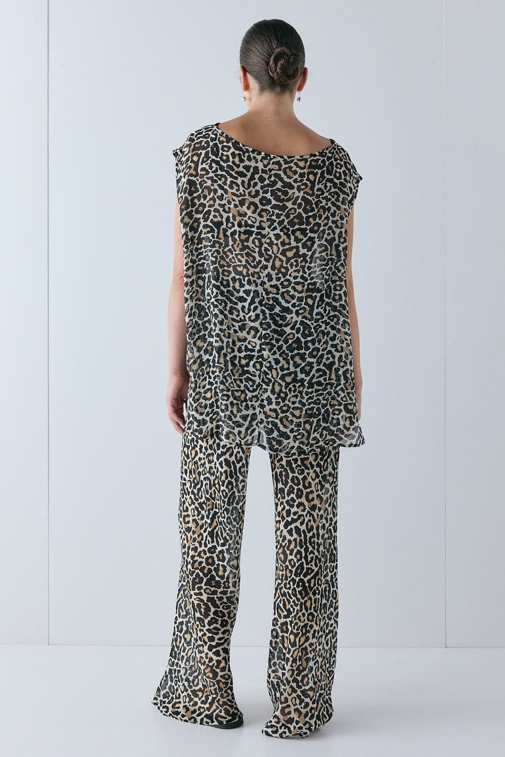 Remi Sheer Pants Leopard | VRG GRL online