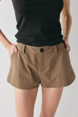 Salome Shorts Brown Stripe | VRG GRL for sale