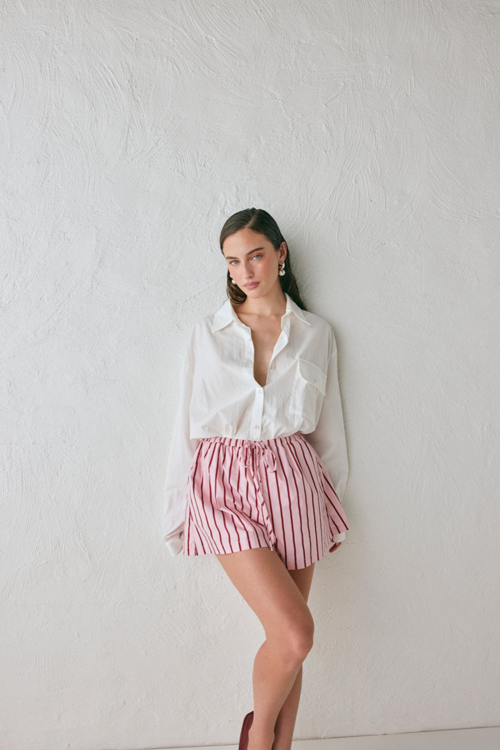Annika Shorts Berry Stripe | VRG GRL discount