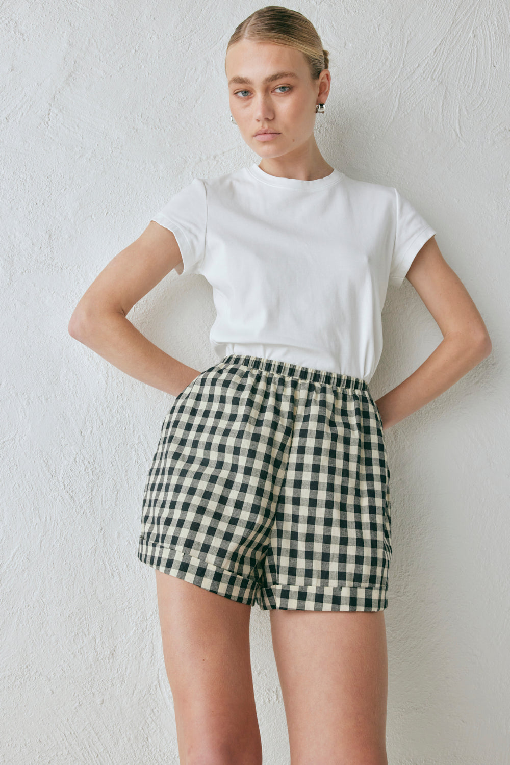 Freda Shorts Black Check | VRG GRL near me