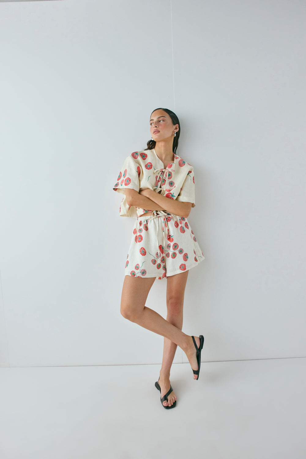 Annika Linen Shorts Roma | VRG GRL sale