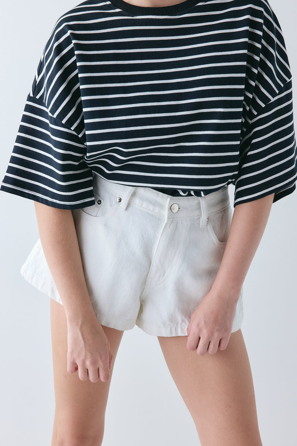 Claudie Denim Shorts White | VRG GRL on sale