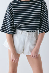 Claudie Denim Shorts White | VRG GRL on sale