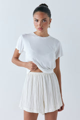 Annika Shorts Crinkle Cream | VRG GRL discount