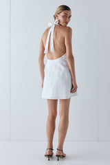 Lo Linen Mini Dress White | VRG GRL on sale