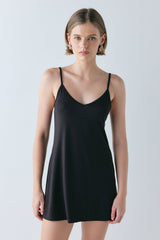 Carrie Mini Slip Dress Black | VRG GRL discount