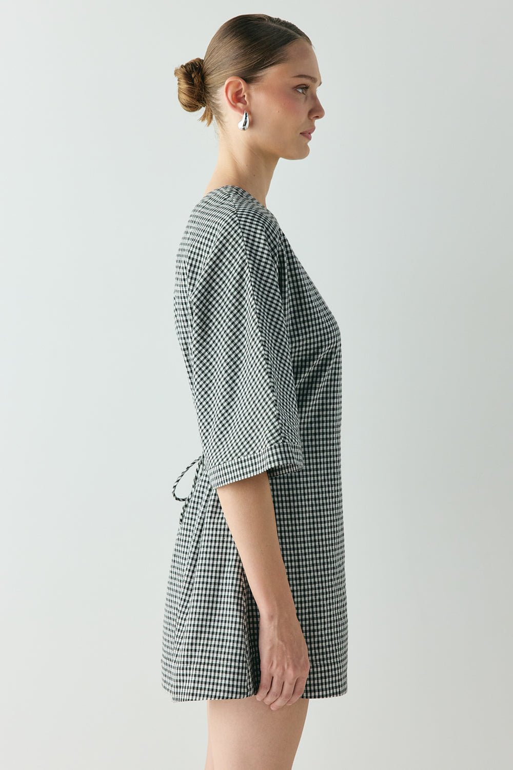 Mara Mini Dress Black Check | VRG GRL sale