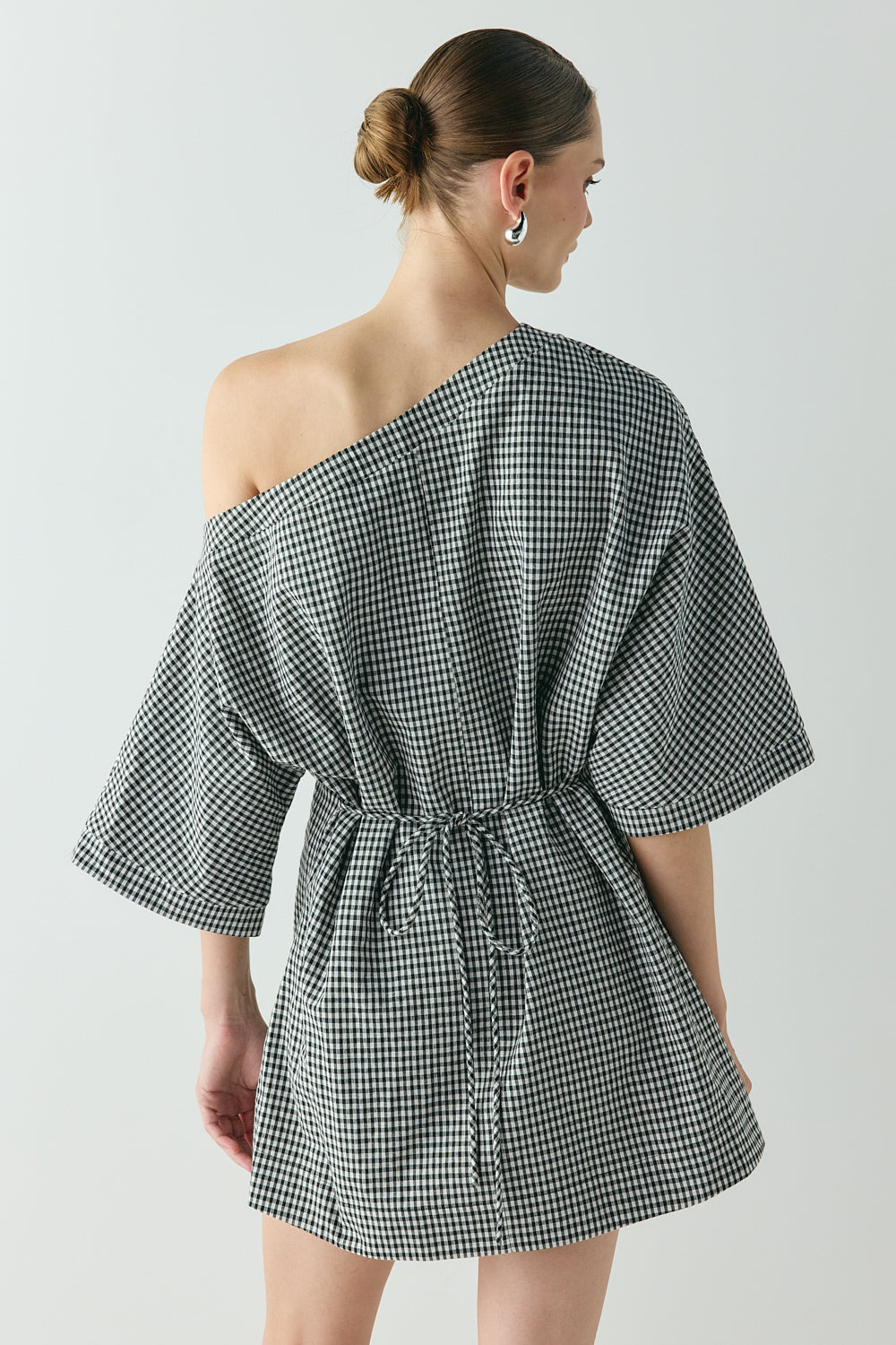 Mara Mini Dress Black Check | VRG GRL sale