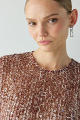 Esme Sequin Mini Dress Wine | VRG GRL on sale