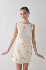 Anisa Linen Mini Dress Cream | VRG GRL discount