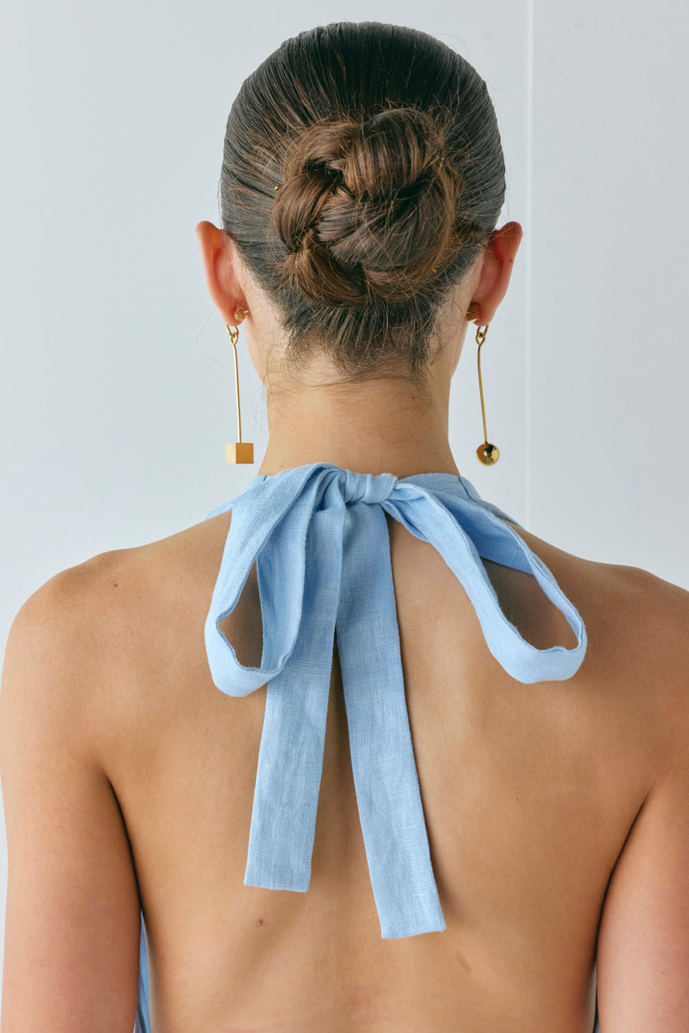 Lo Linen Mini Dress Sky | VRG GRL sale