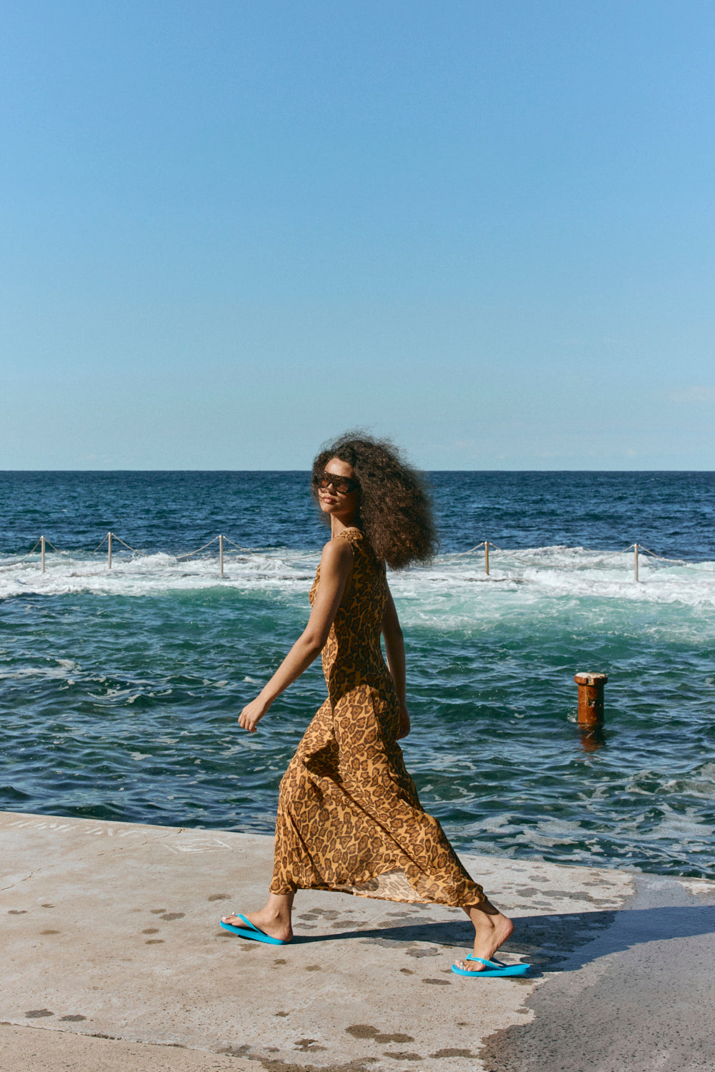 Cecelia Sheer Maxi Dress Leopard | VRG GRL online