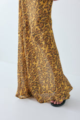 Cecelia Sheer Maxi Dress Leopard | VRG GRL online