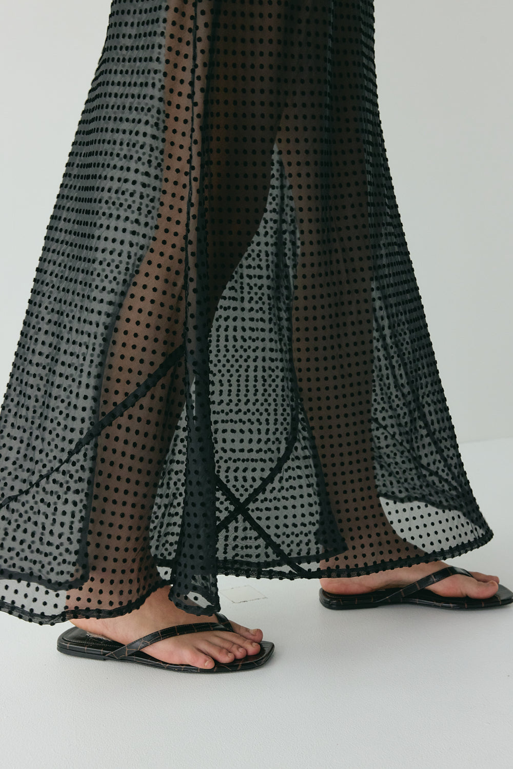 Grace Sheer Maxi Dress Black | VRG GRL sale