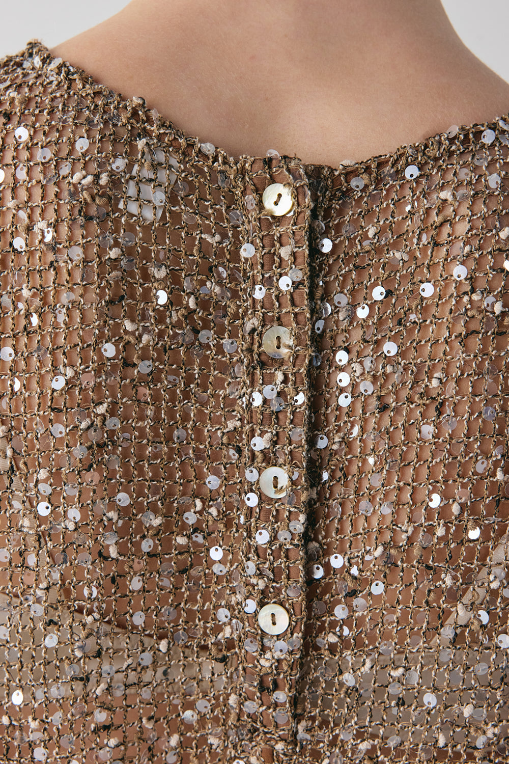 Ivette Sequin Midi Dress Mocha | VRG GRL near me