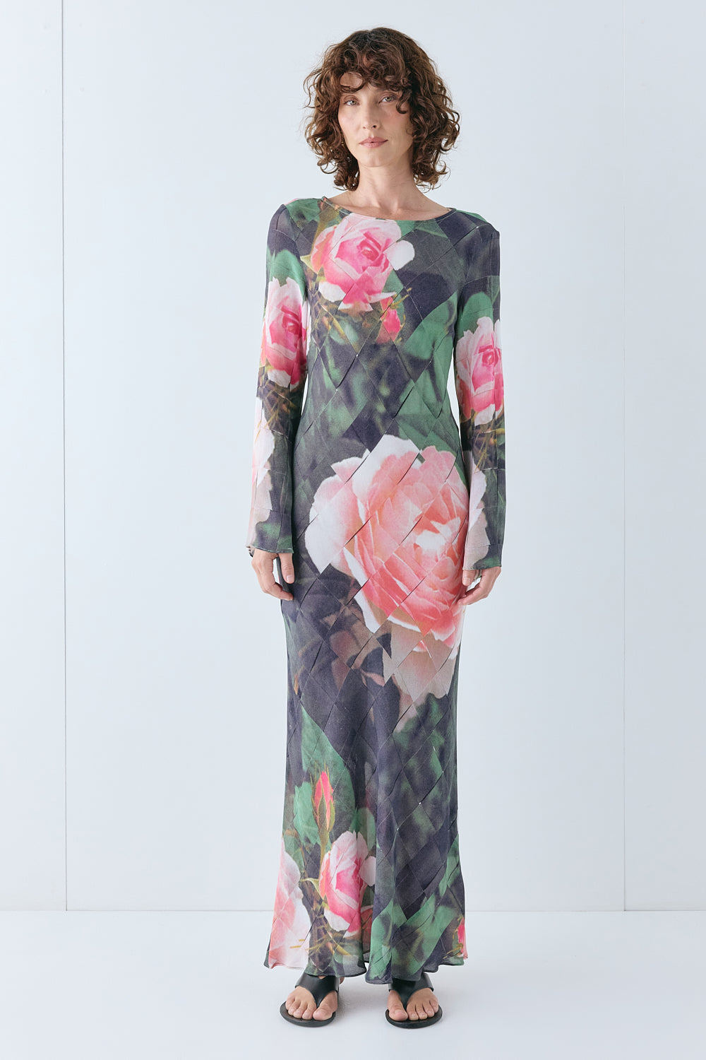 Jean Maxi Dress Rose | VRG GRL US