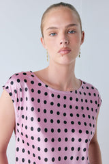 Martina Satin Maxi Dress Polka Dot | VRG GRL near me