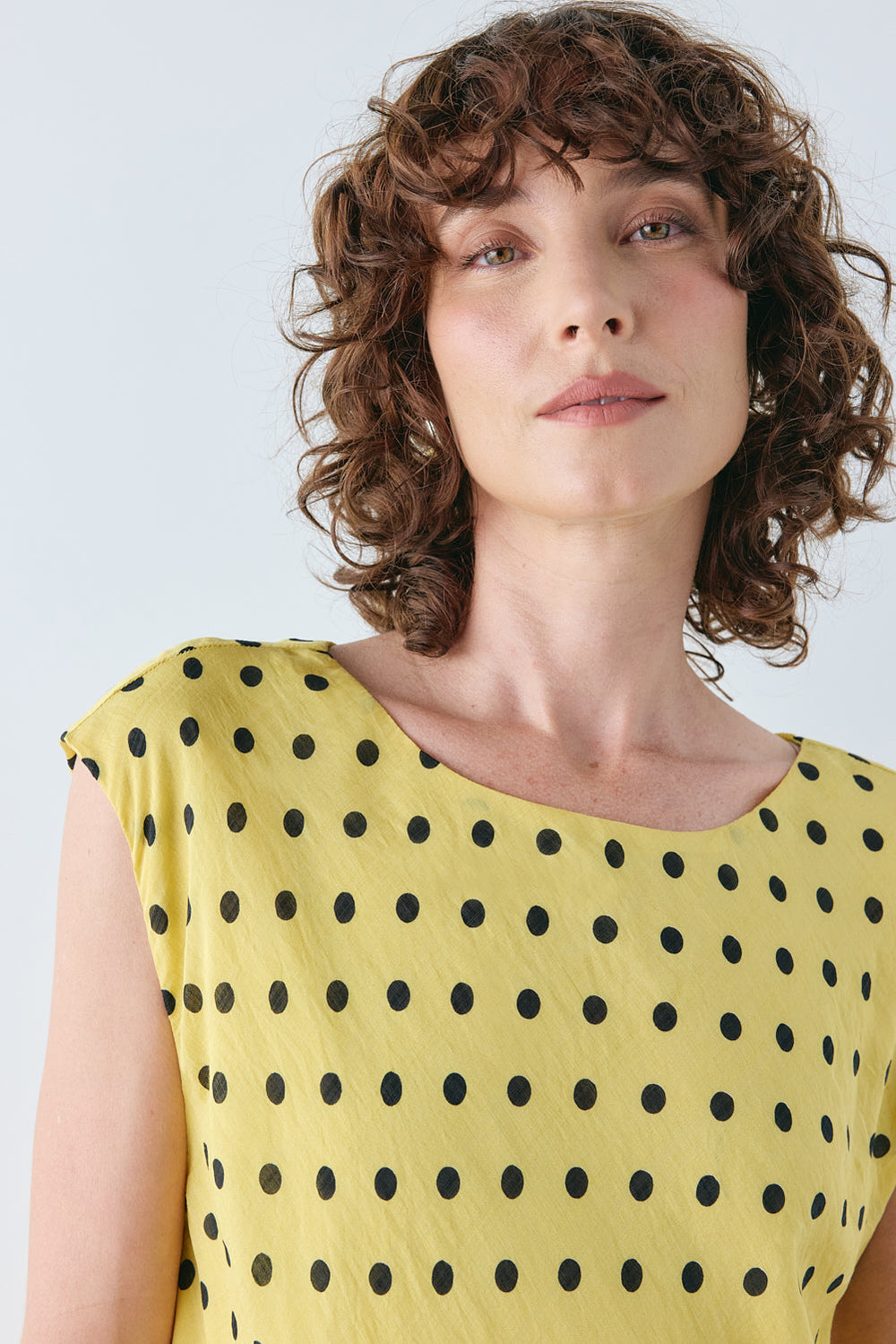 Martina Maxi Dress Yellow Polka Dot | VRG GRL online