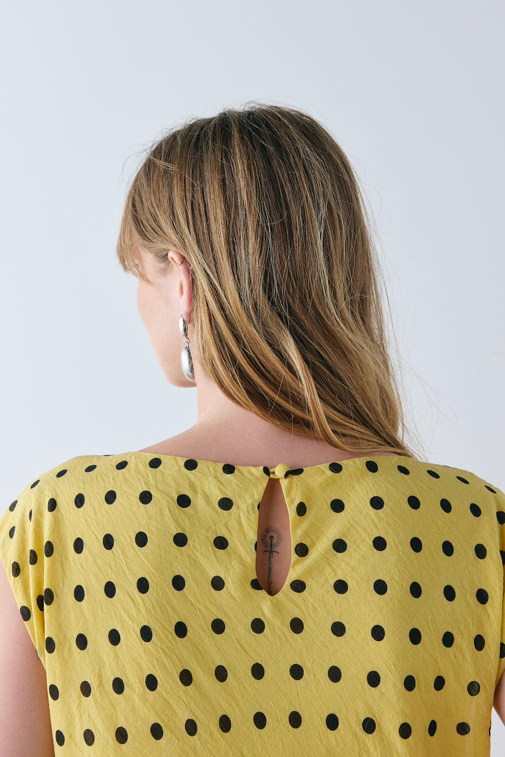 Martina Maxi Dress Yellow Polka Dot | VRG GRL online