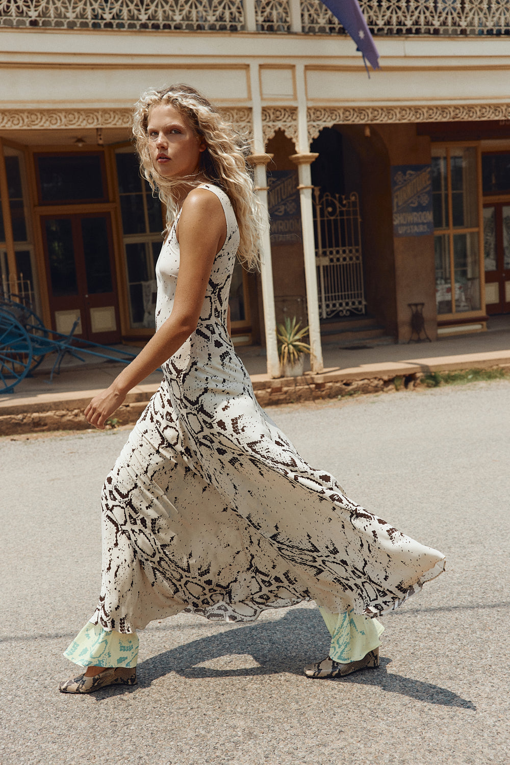 Alora Maxi Dress Snake | VRG GRL sale