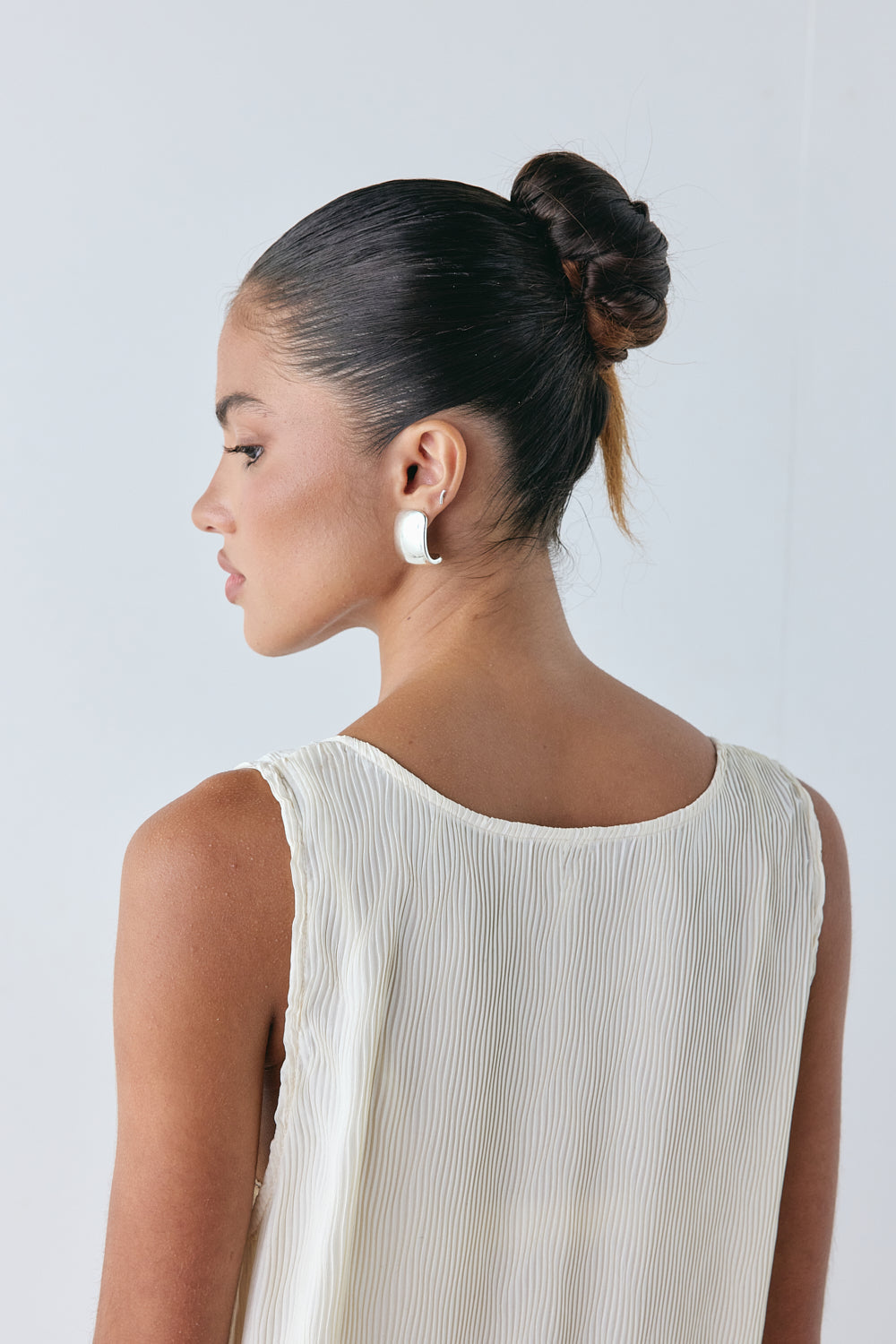 Leona Midi Dress Cream | VRG GRL for sale
