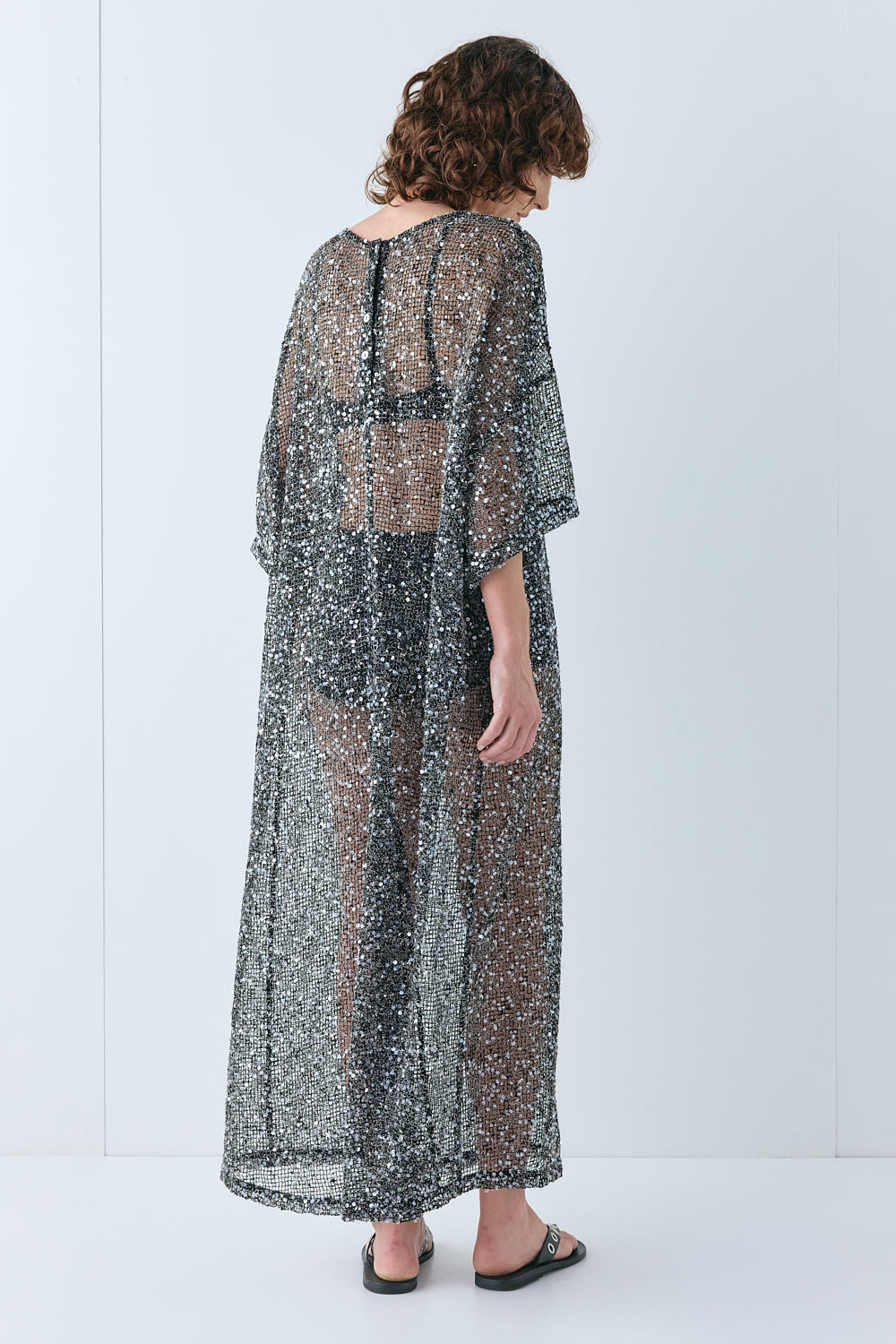 Ivette Sequin Midi Dress Black | VRG GRL on sale