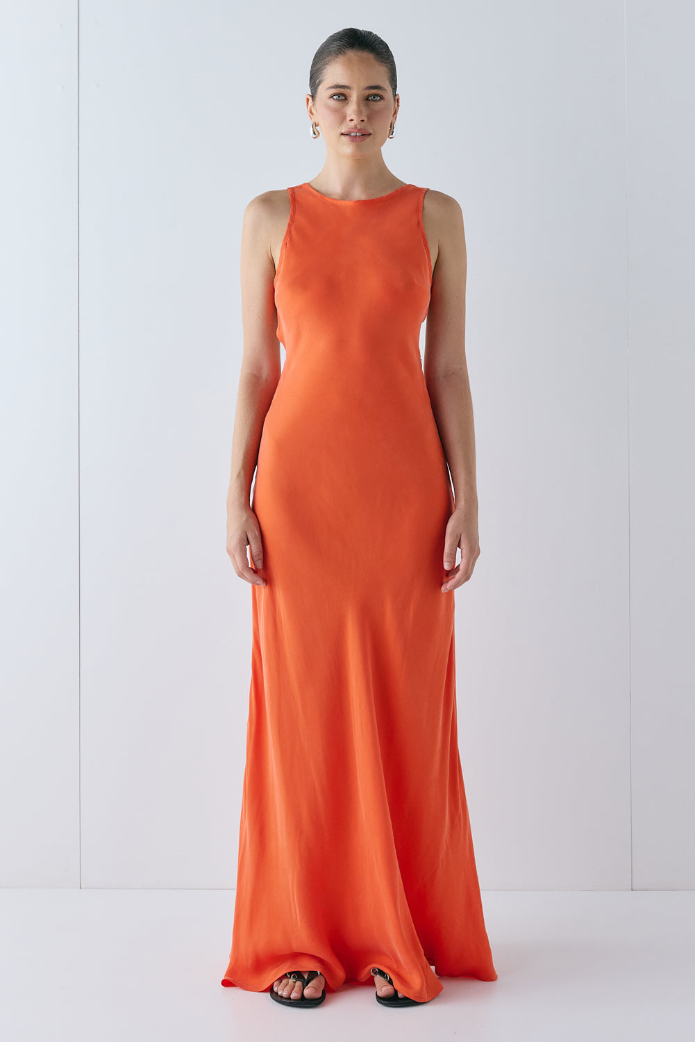 Audrey Maxi Dress Tangerine | VRG GRL near me