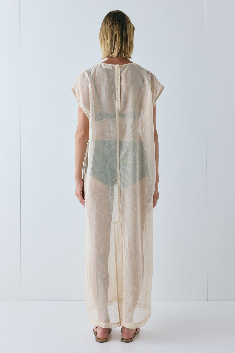 Nara Sheer Maxi Dress Ecru | VRG GRL sale