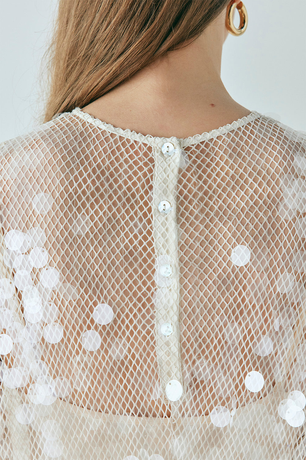 Astrid Sequin Maxi Dress Cream | VRG GRL on sale