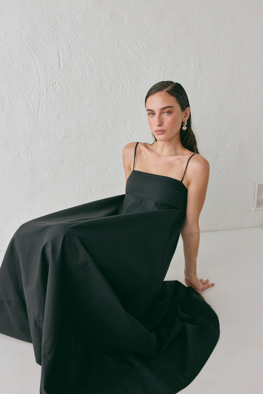 Behati Maxi Dress Black | VRG GRL US