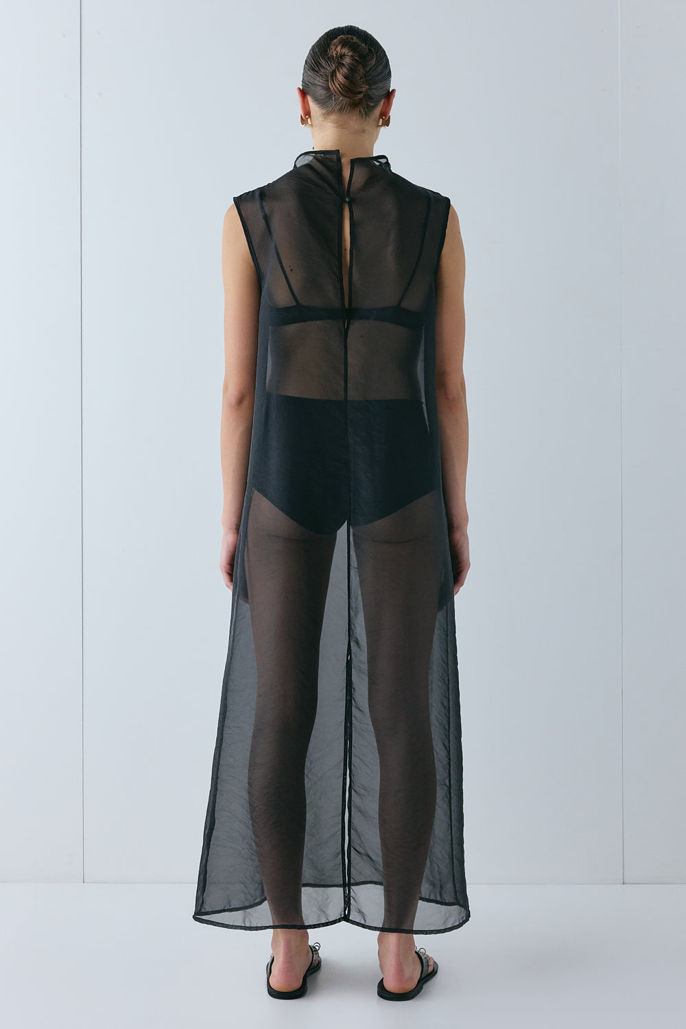Serena Sheer Maxi Dress Black | VRG GRL near me