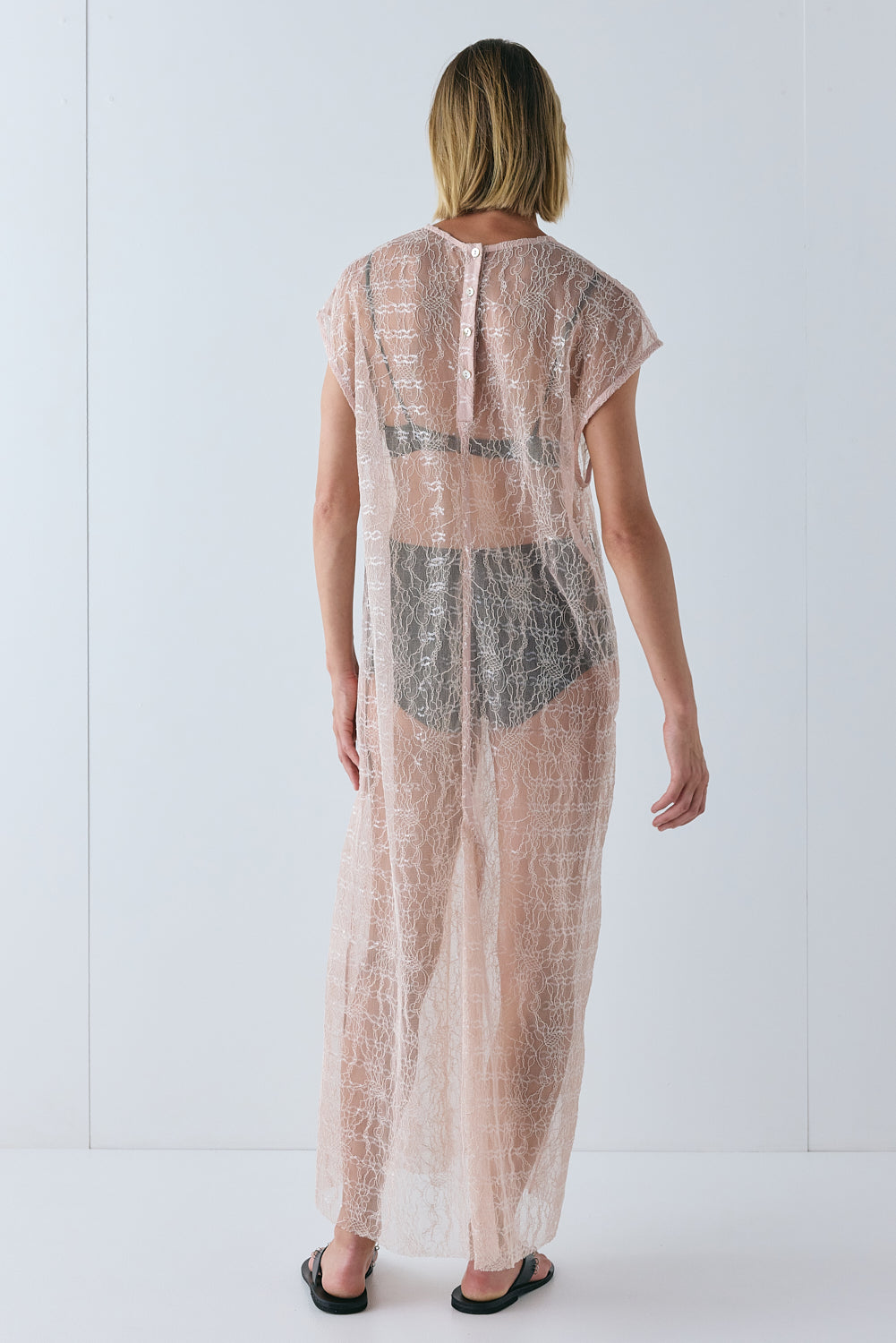Sabre Lace Midi Dress Musk | VRG GRL for sale