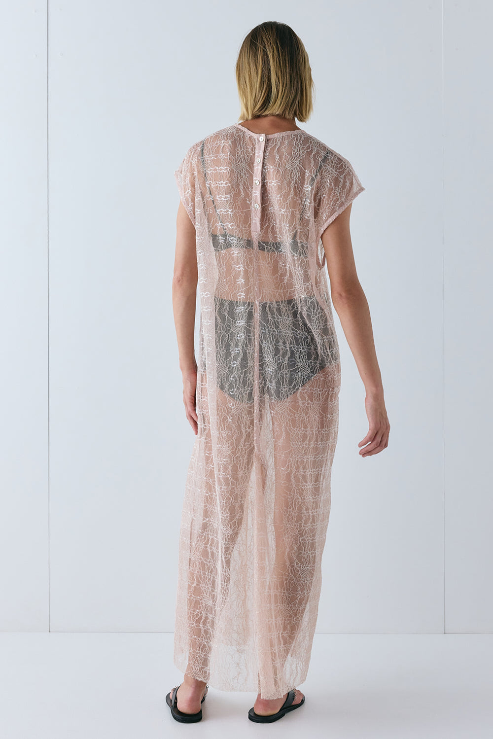 Sabre Lace Midi Dress Musk | VRG GRL for sale