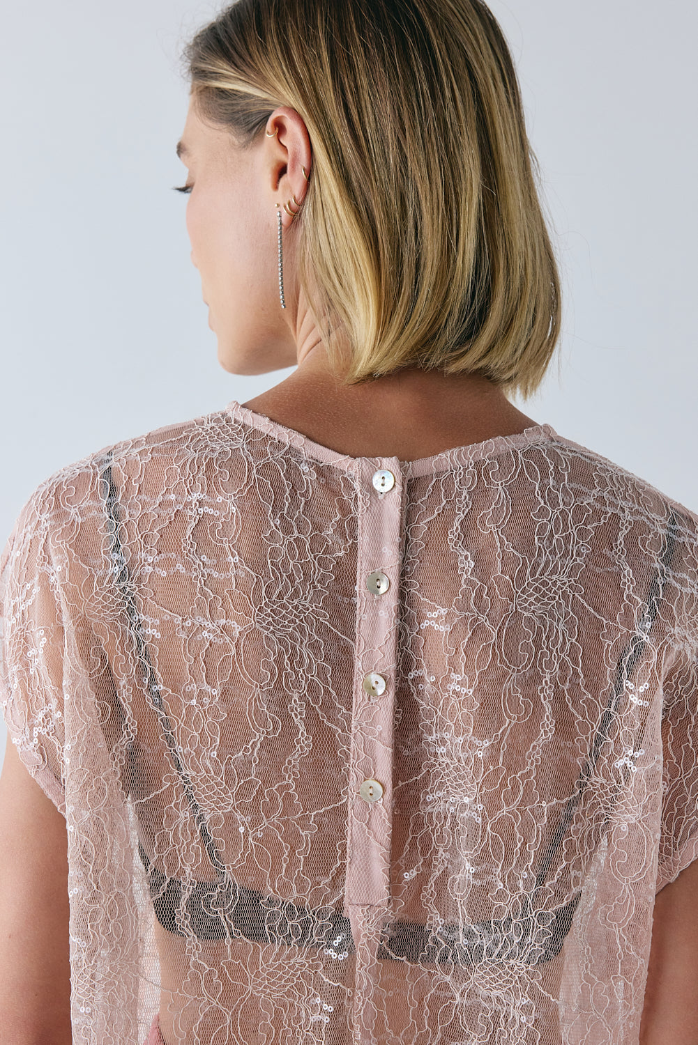 Sabre Lace Midi Dress Musk | VRG GRL for sale
