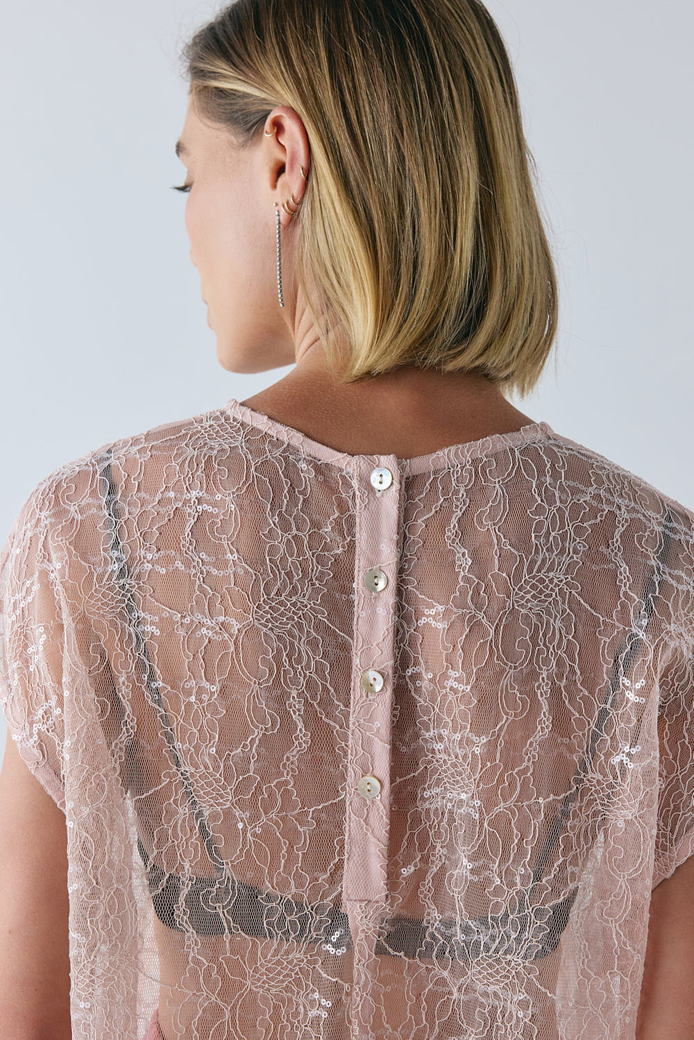 Sabre Lace Midi Dress Musk | VRG GRL for sale