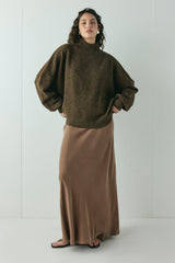 Yumi Knit Jumper Coffee | VRG GRL on sale