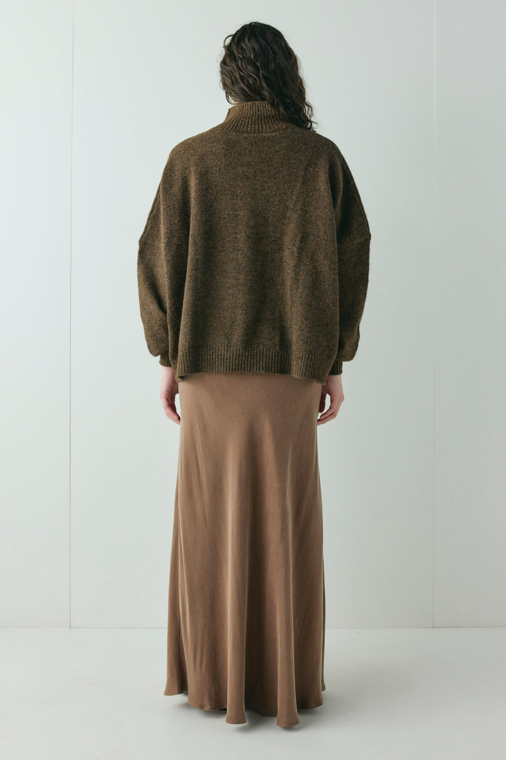 Yumi Knit Jumper Coffee | VRG GRL on sale