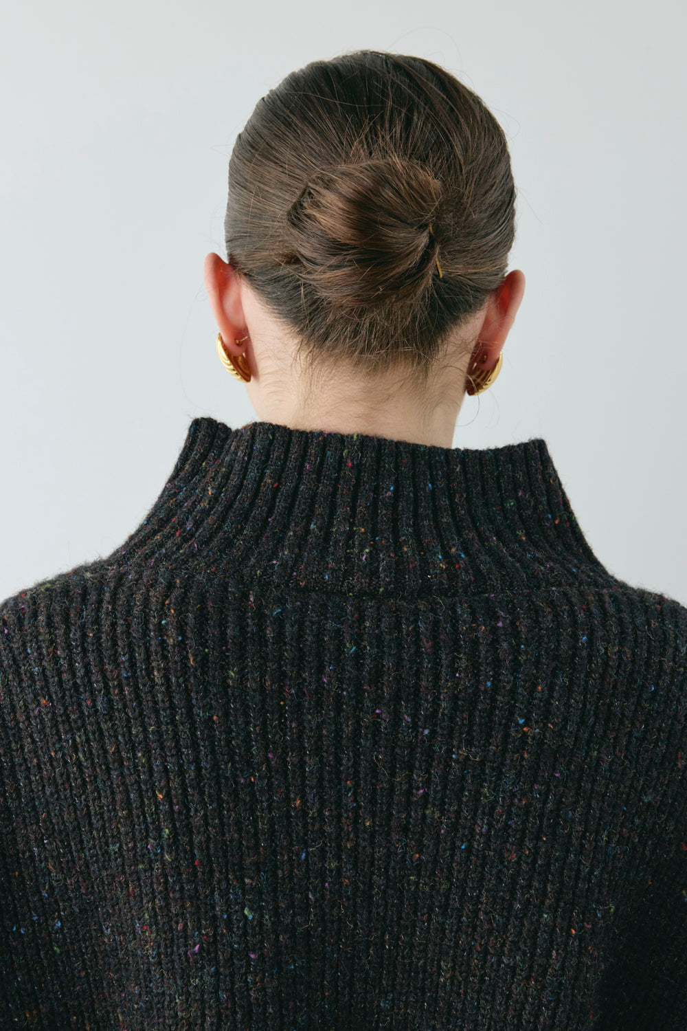 Yumi Knit Jumper Black Speckle | VRG GRL US