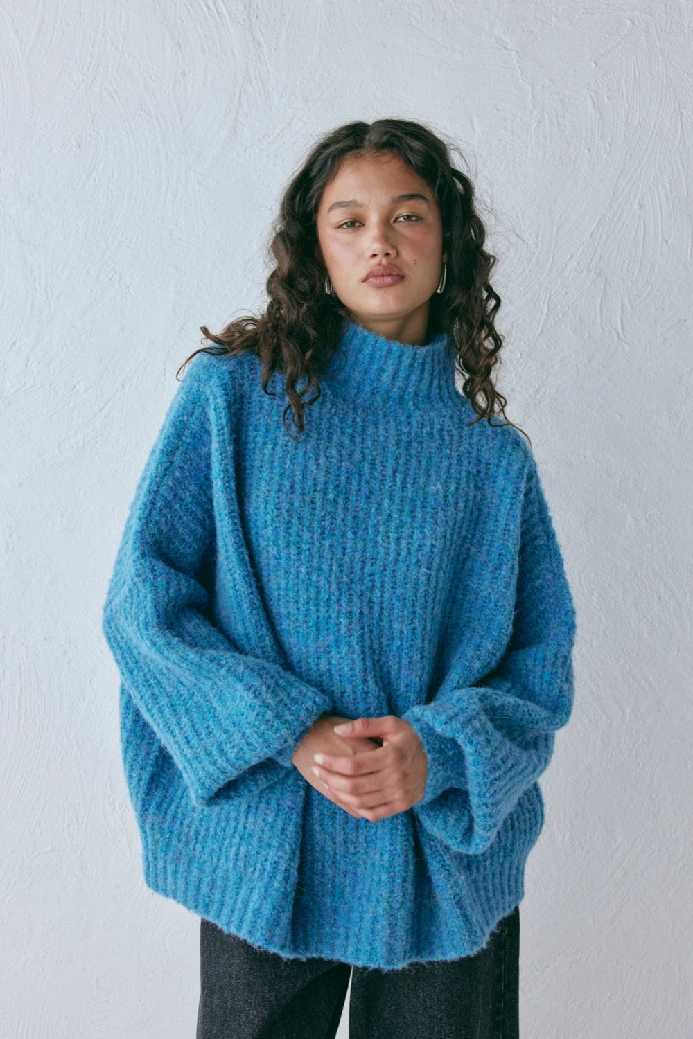 Yumi Knit Jumper Sea | VRG GRL near me