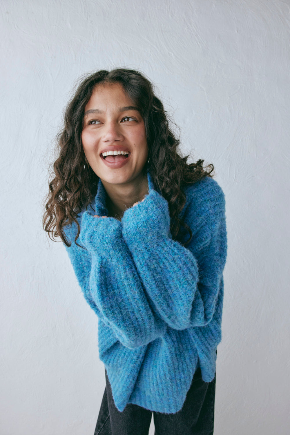 Yumi Knit Jumper Sea | VRG GRL near me