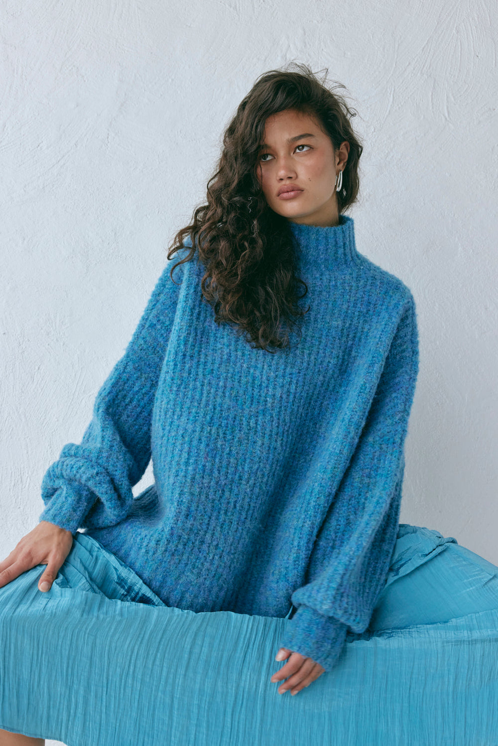 Yumi Knit Jumper Sea | VRG GRL near me