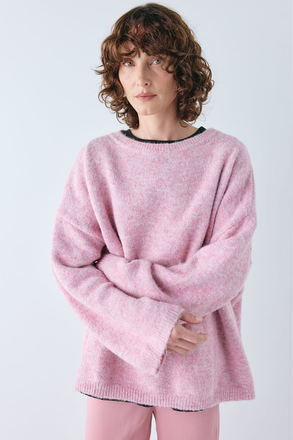 Juni Knit Jumper Pink Marle | VRG GRL online