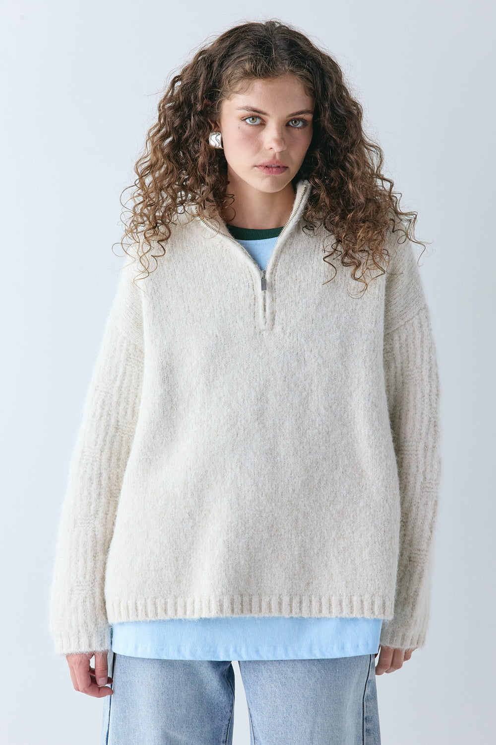 Ellis Knit Jumper Cream | VRG GRL sale