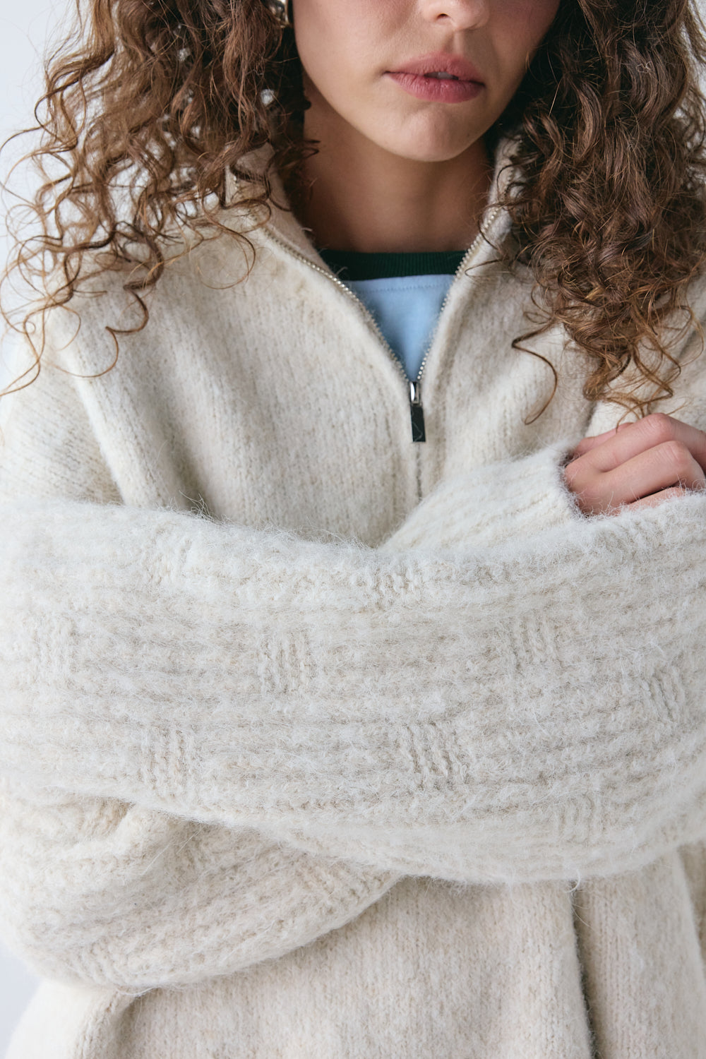 Ellis Knit Jumper Cream | VRG GRL sale