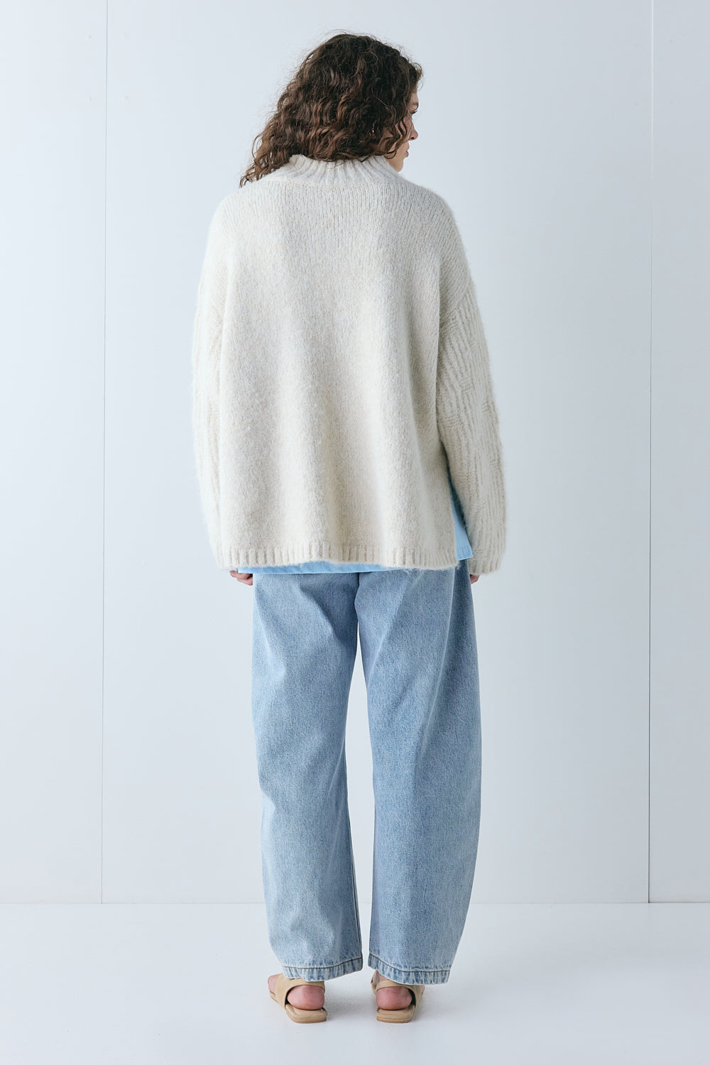 Ellis Knit Jumper Cream | VRG GRL sale