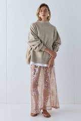 Yumi Knit Jumper Taupe Marle | VRG GRL for sale