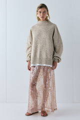 Yumi Knit Jumper Taupe Marle | VRG GRL for sale