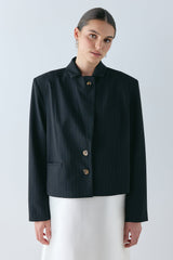 Sydney Blazer Black Pinstripe | VRG GRL sale