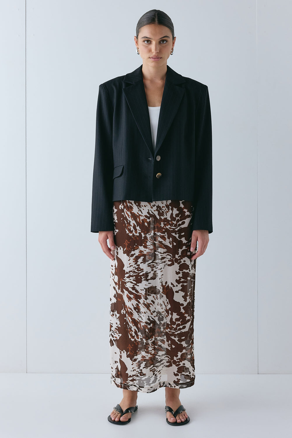 Sydney Blazer Black Pinstripe | VRG GRL sale