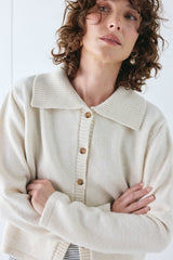 Avery Knit Cardigan Cream | VRG GRL for sale